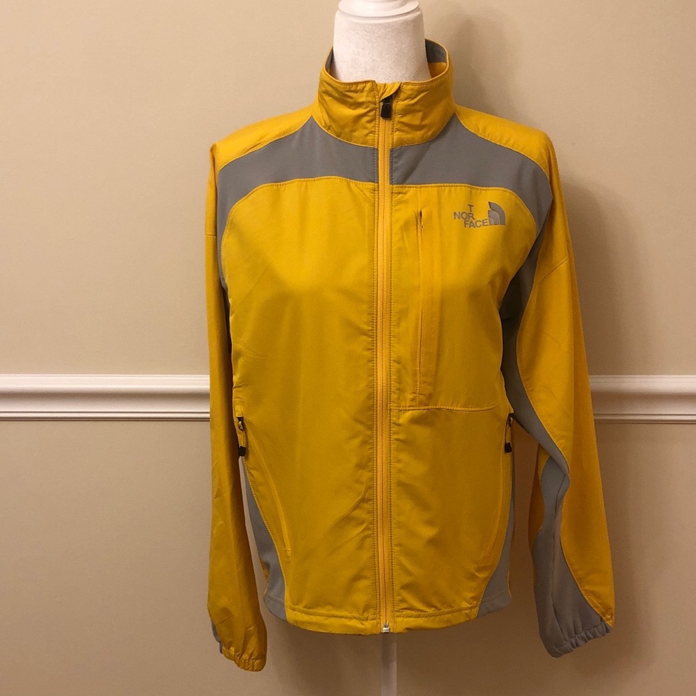 The North Face Men’s Flight Series Windbreaker Jacket - Yellow/Gray Size Small